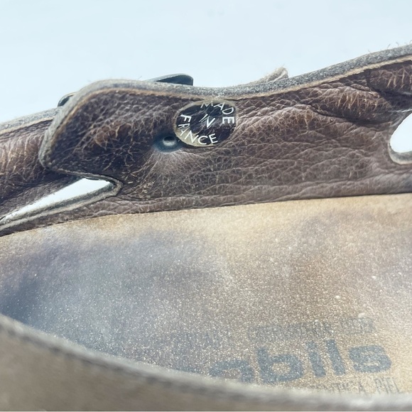 MEPHISTO MOBILS Men’s Brown Suede Three Strap Cork Footbed Sandals Size 43 US 13 - Picture 9 of 14